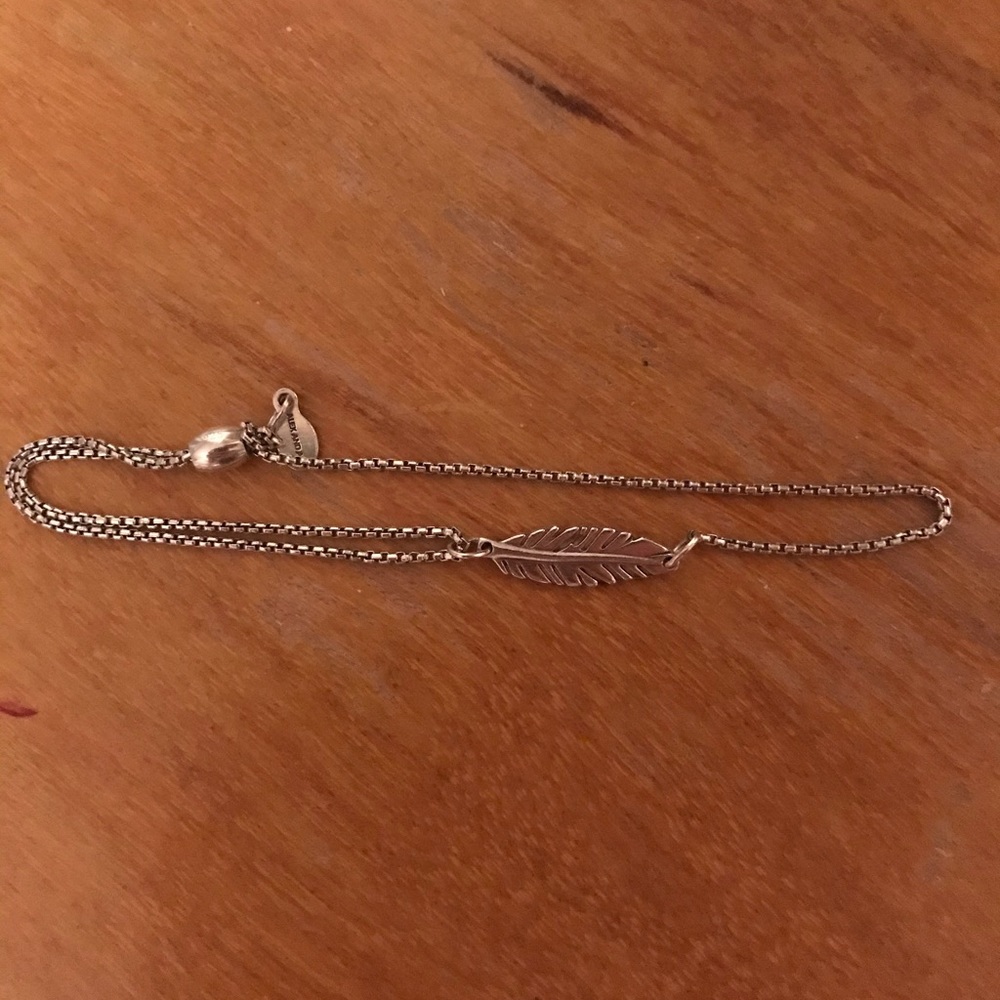 ALEX AND ANI FEATHER PULL CHAIN BRACELET